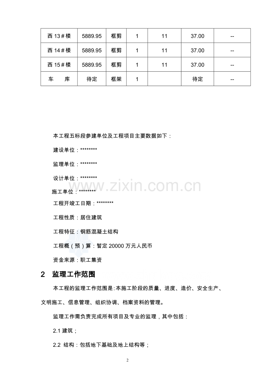 某职工集资房监理规划工程类资料.doc_第2页