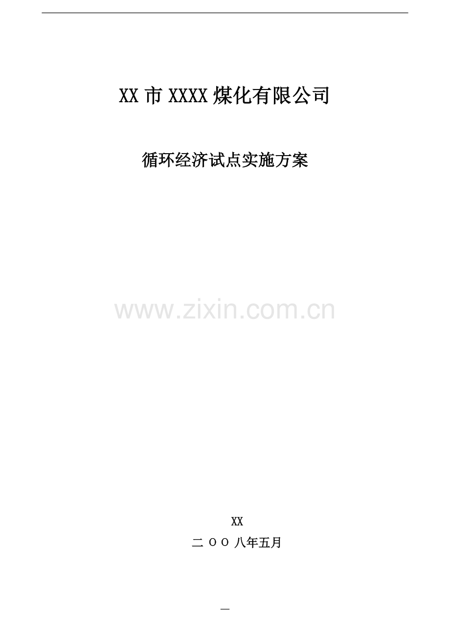 XXXX有限公司循环经济实施方案.doc_第1页