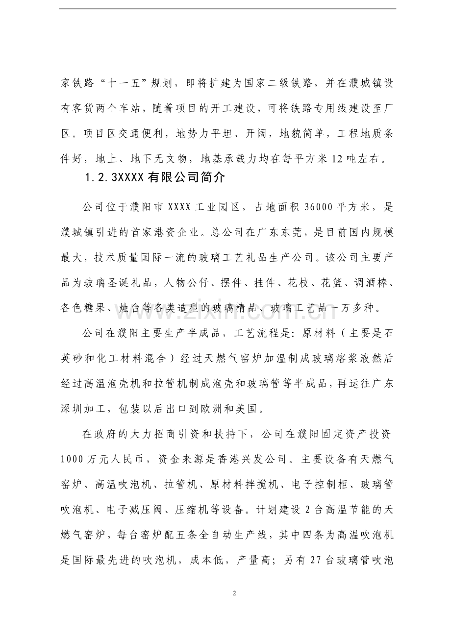 玻璃圣诞吊饰及玻璃制品生产项目可行性论证报告.doc_第2页