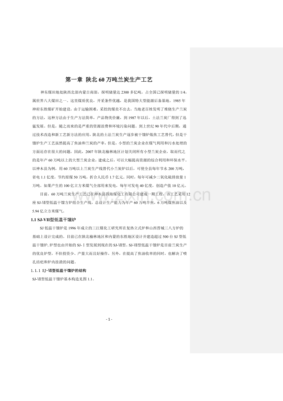 兰炭生产技术简明教程--大学毕业设计论文.doc_第2页