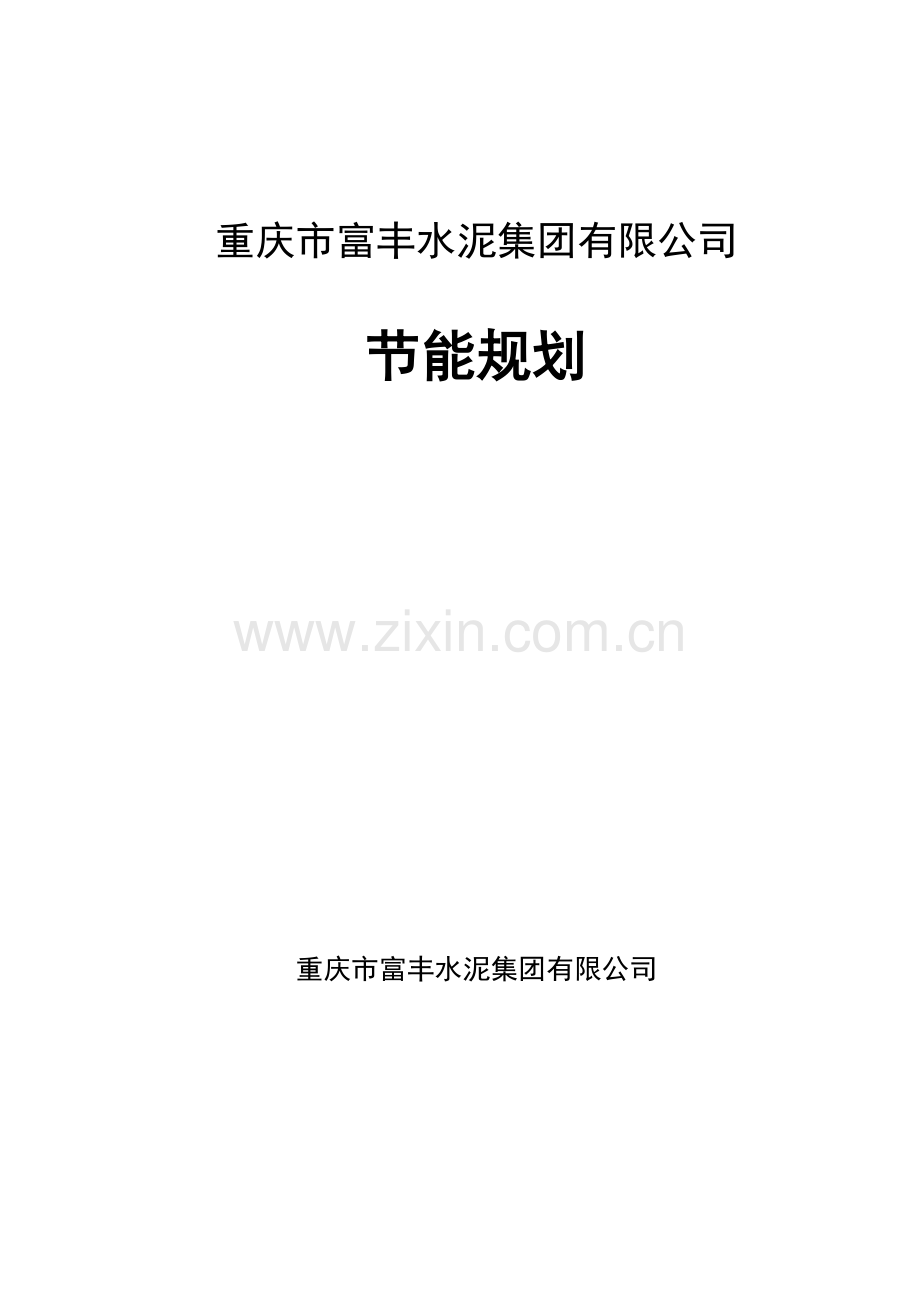 富丰水泥集团有限公司节能规划.doc_第1页