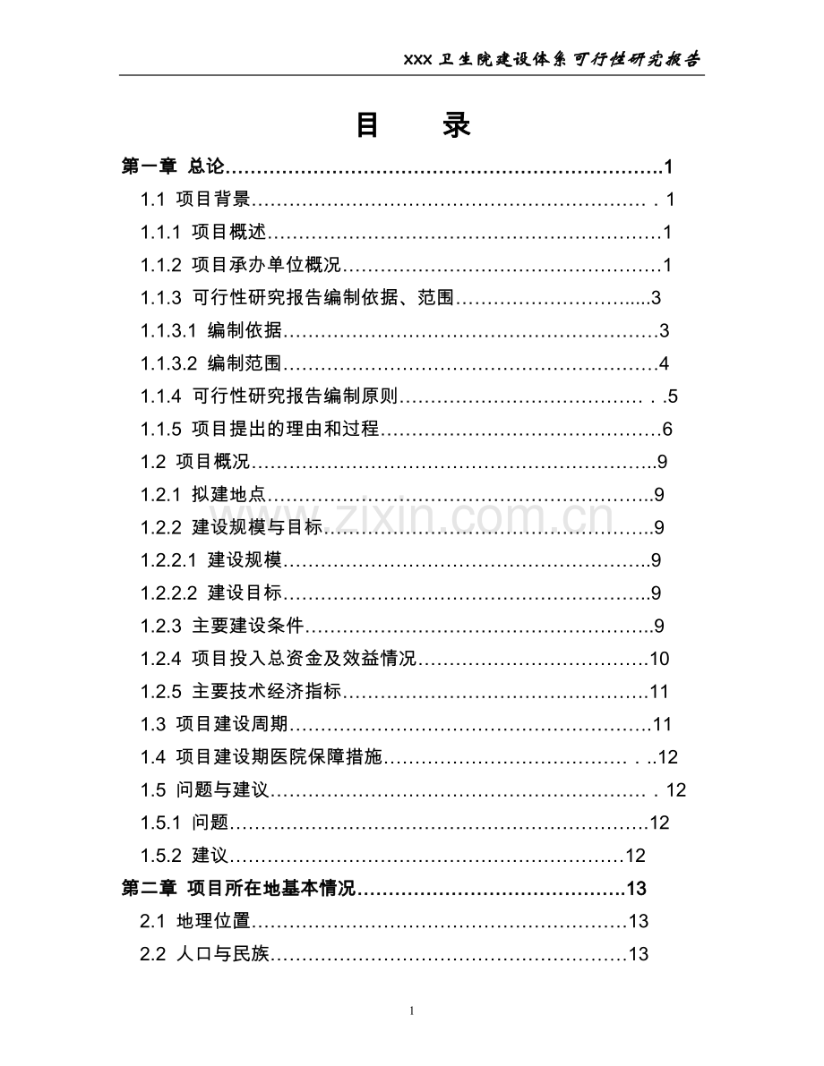 医院可行性研究报告.doc_第1页