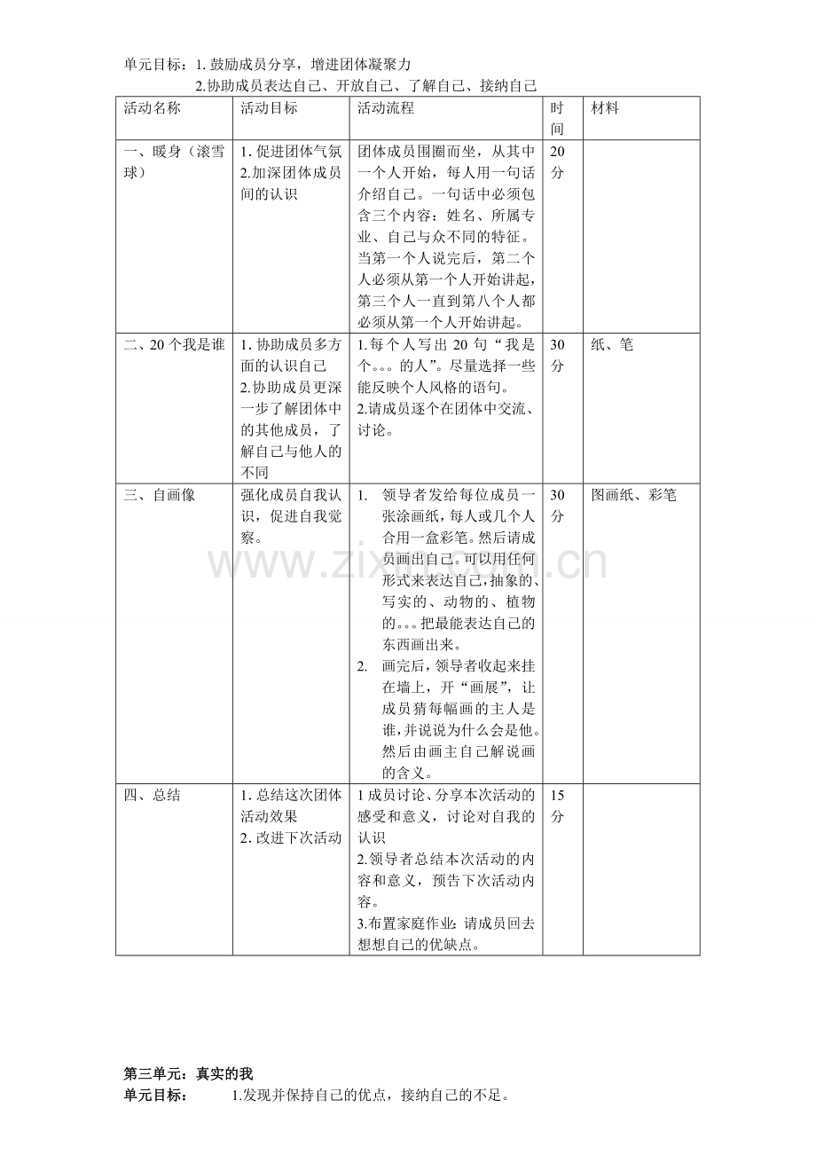 自我探索团体心理辅导安排及总结.doc_第3页