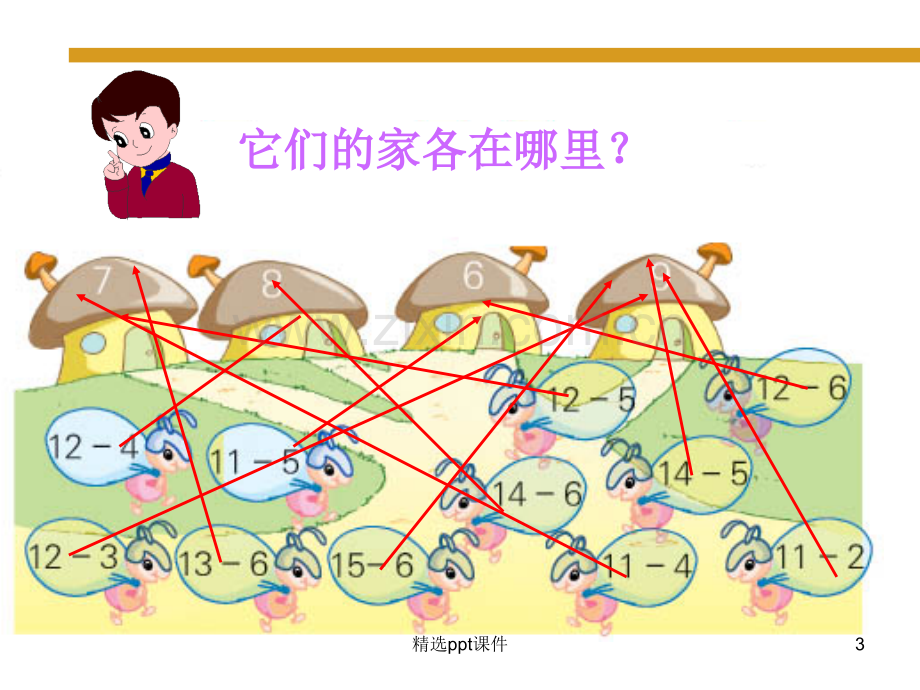 人教版小学一年级数学下册第二单元练习题PPT课件.ppt_第3页