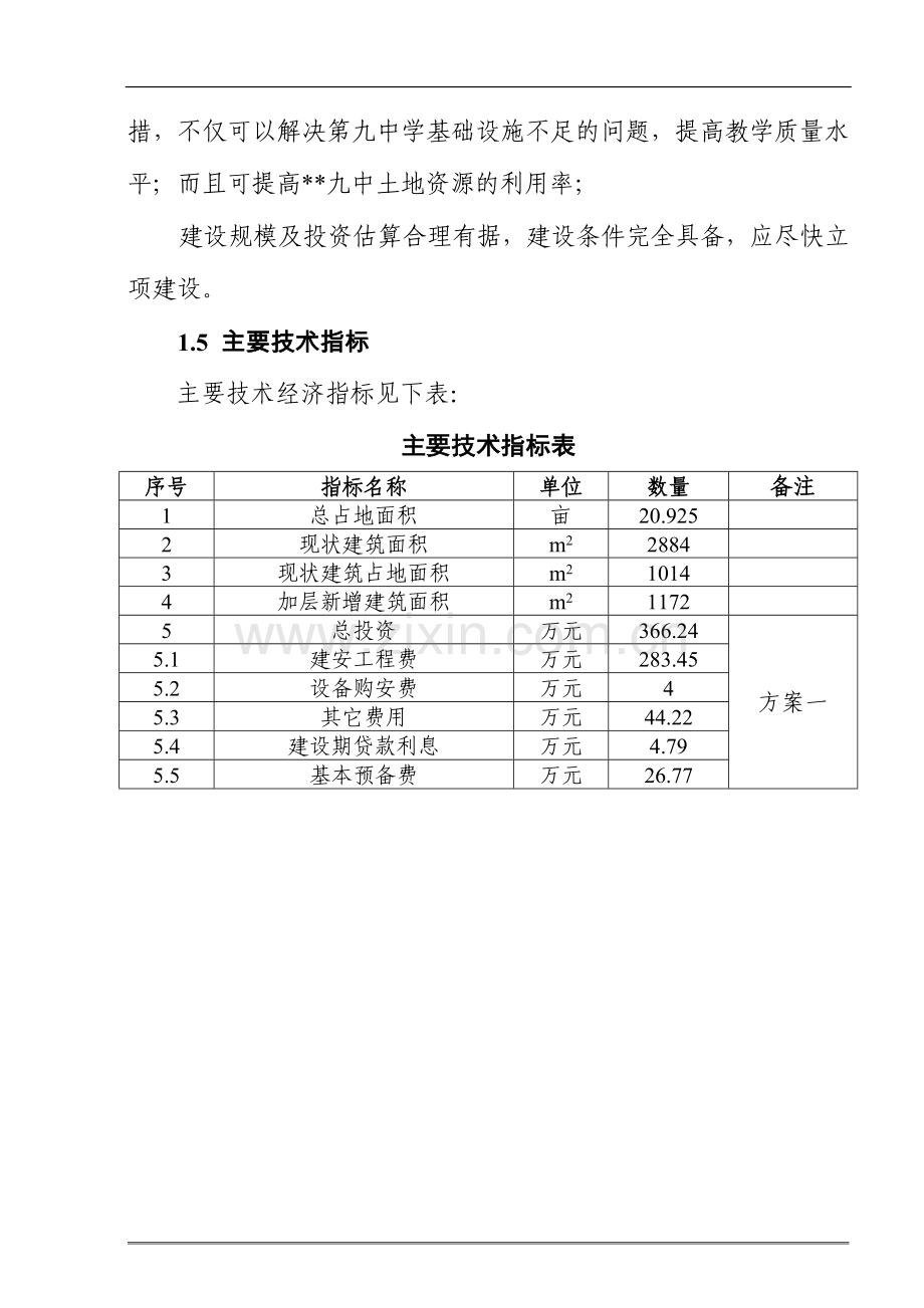 山西省某地级市第九中学扩建改造可行性分析报告.doc_第2页