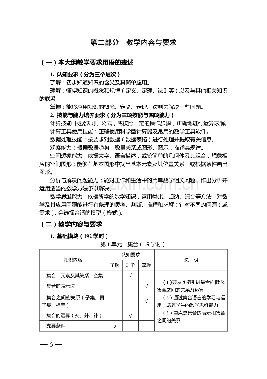 中职对口升学数学大纲.doc_第3页