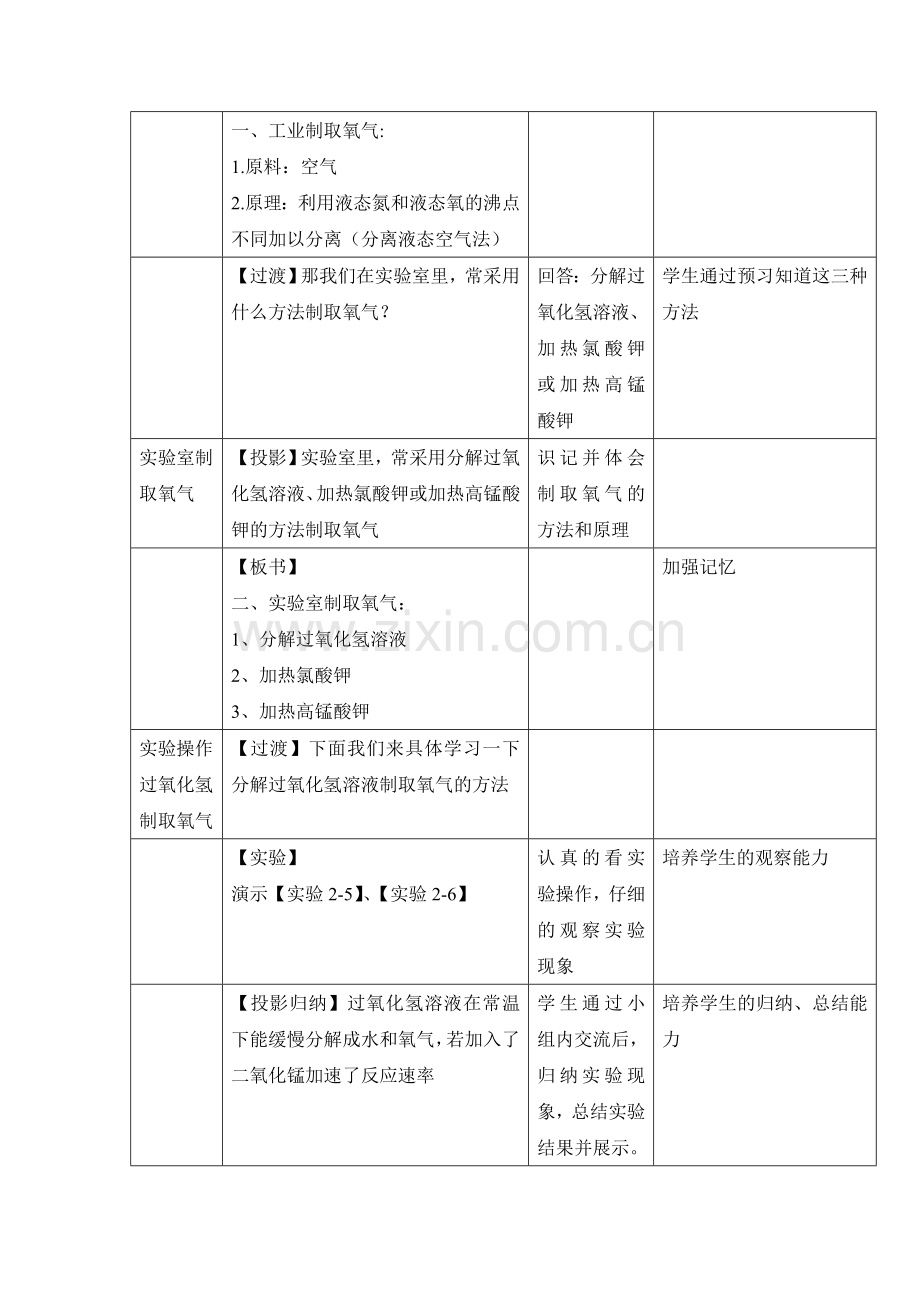 初中化学《制取氧气》教学设计.doc_第3页