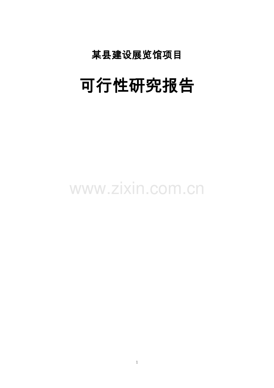 XX县建设展览馆项目可行性研究报告.doc_第1页