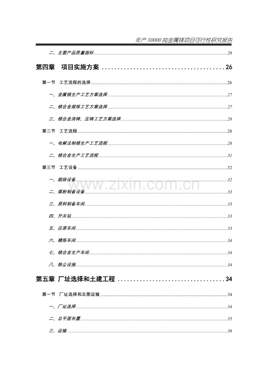 年产50000吨金属镁可行性策划书.doc_第2页