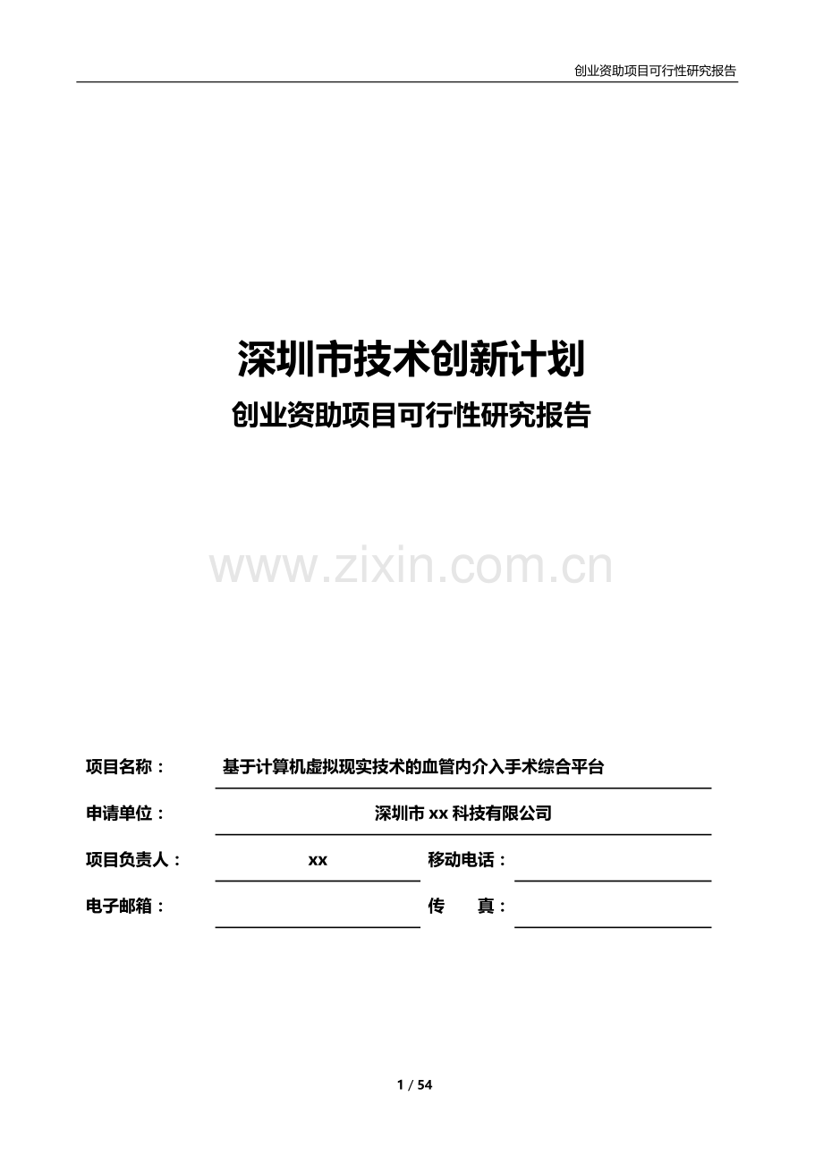 项目可行性分析报告(案例).doc_第1页