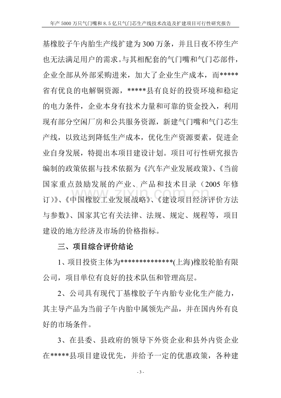 年产5000万只气门嘴和8.5亿只气门芯生产线技术改造及扩建项目可行性策划书.doc_第3页