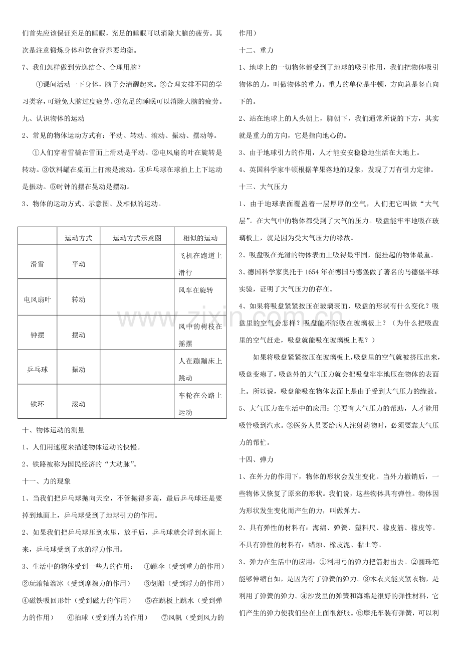 粤教版小学四年级科学下册复习题.doc_第3页