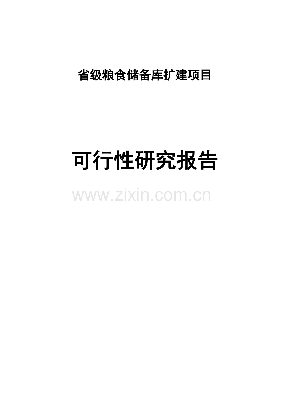 省级粮食储备库扩建项目可行性策划书.doc_第1页