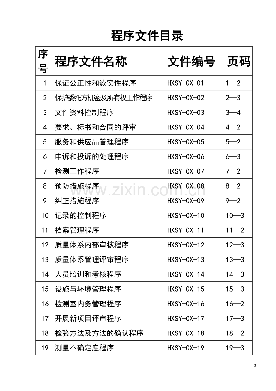 商品混凝土有限公司试验室质量体系程序文件.doc_第3页