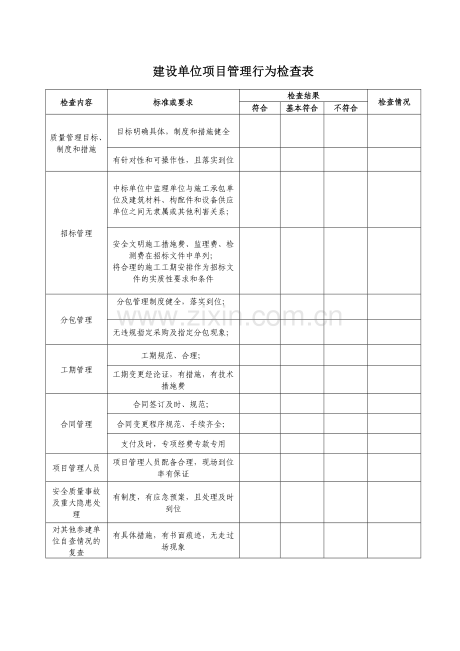 质监站监督执法检查表格(督查专用检查表).doc_第3页