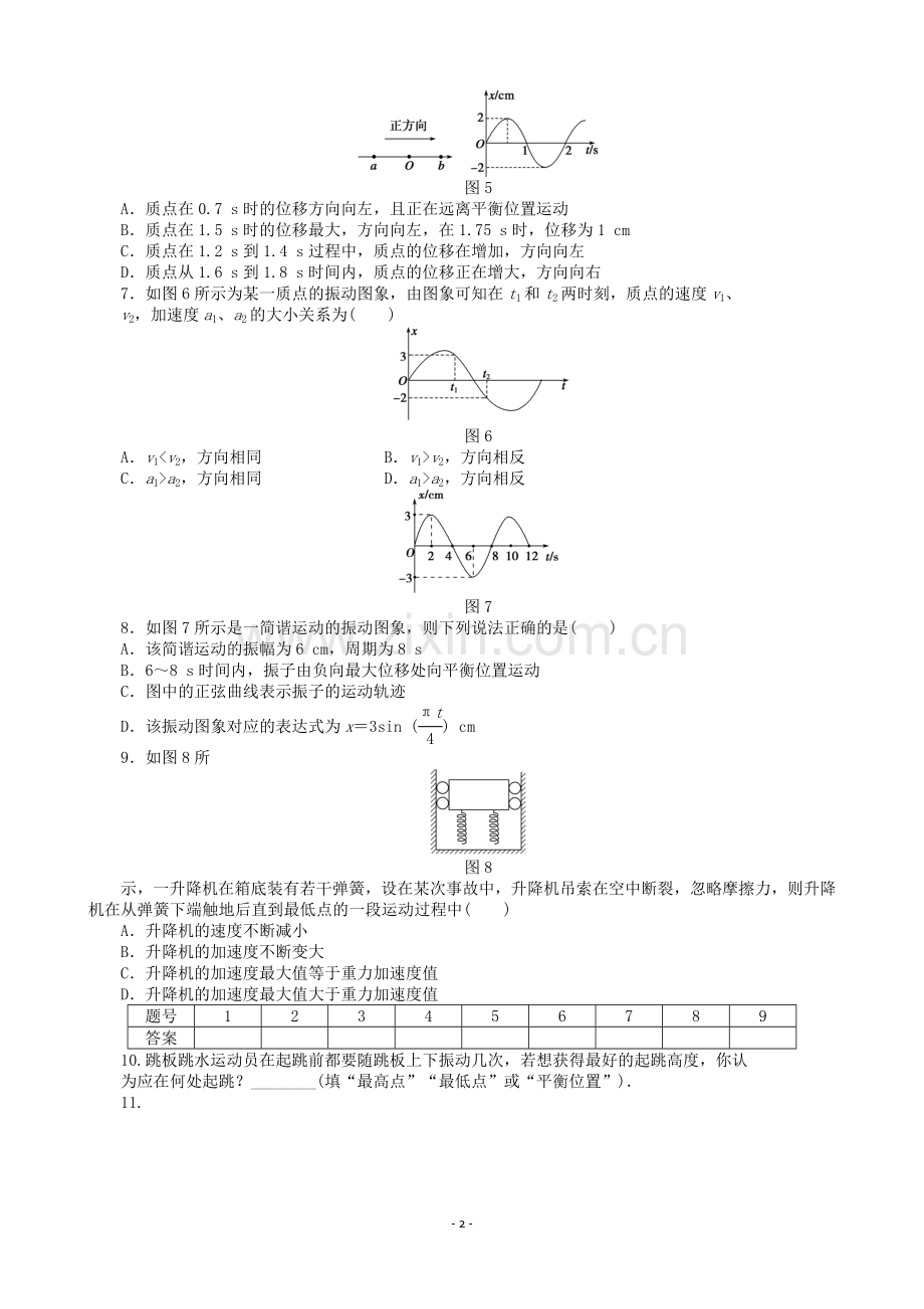 2高中物理-11.3-简谐运动的回复力和能量每课一练2-新人教版选修3-4.doc_第2页