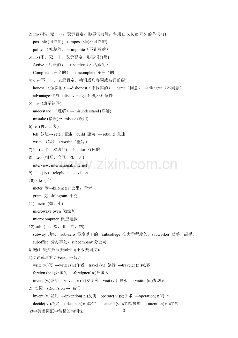 初中英语词汇中常见的构词法.doc_第2页