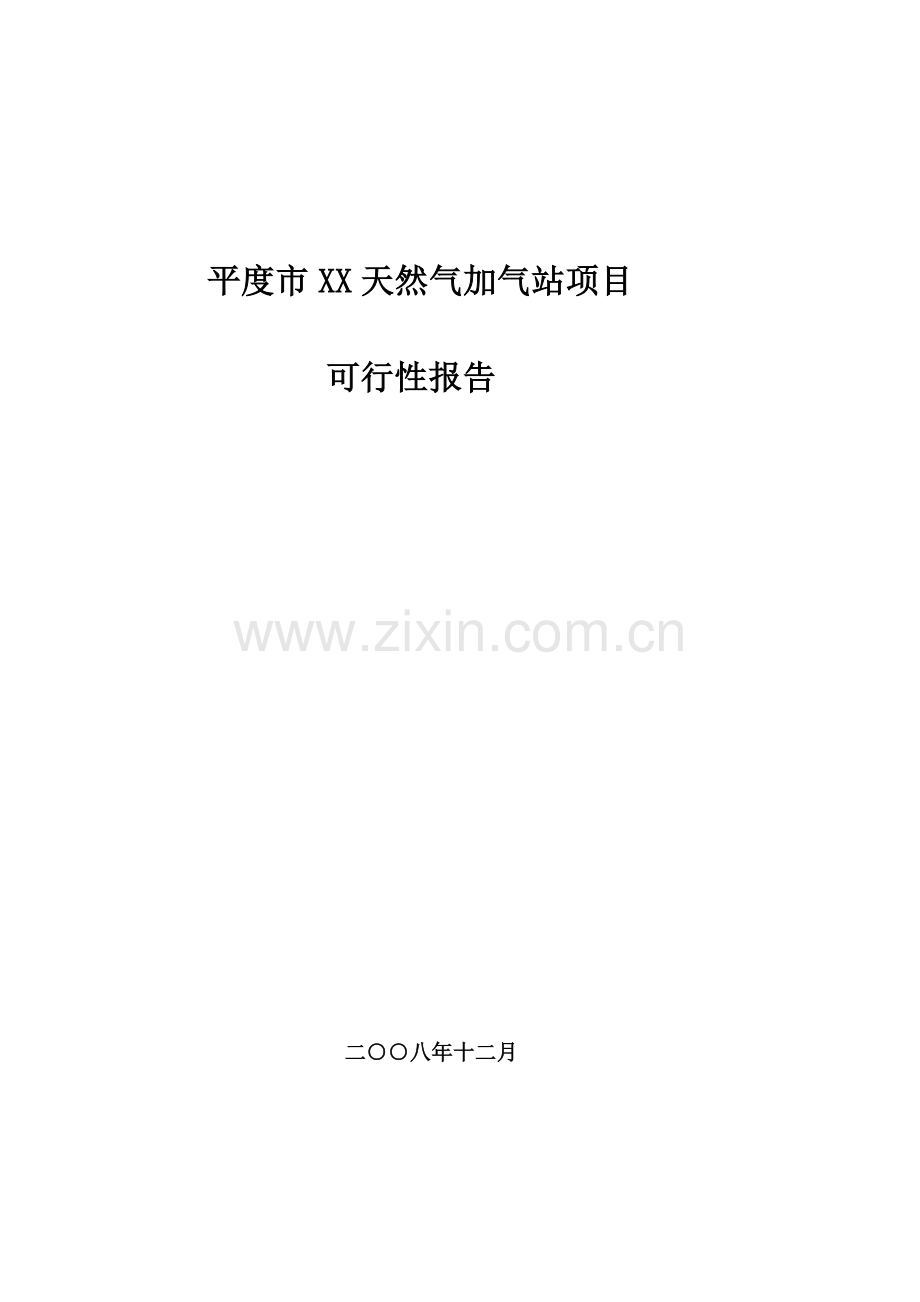 某市xx天然气加气站项目(优秀可研报告).doc_第1页