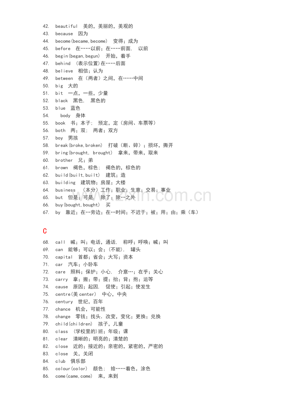 中考英语常考的500个高频词汇.doc_第2页