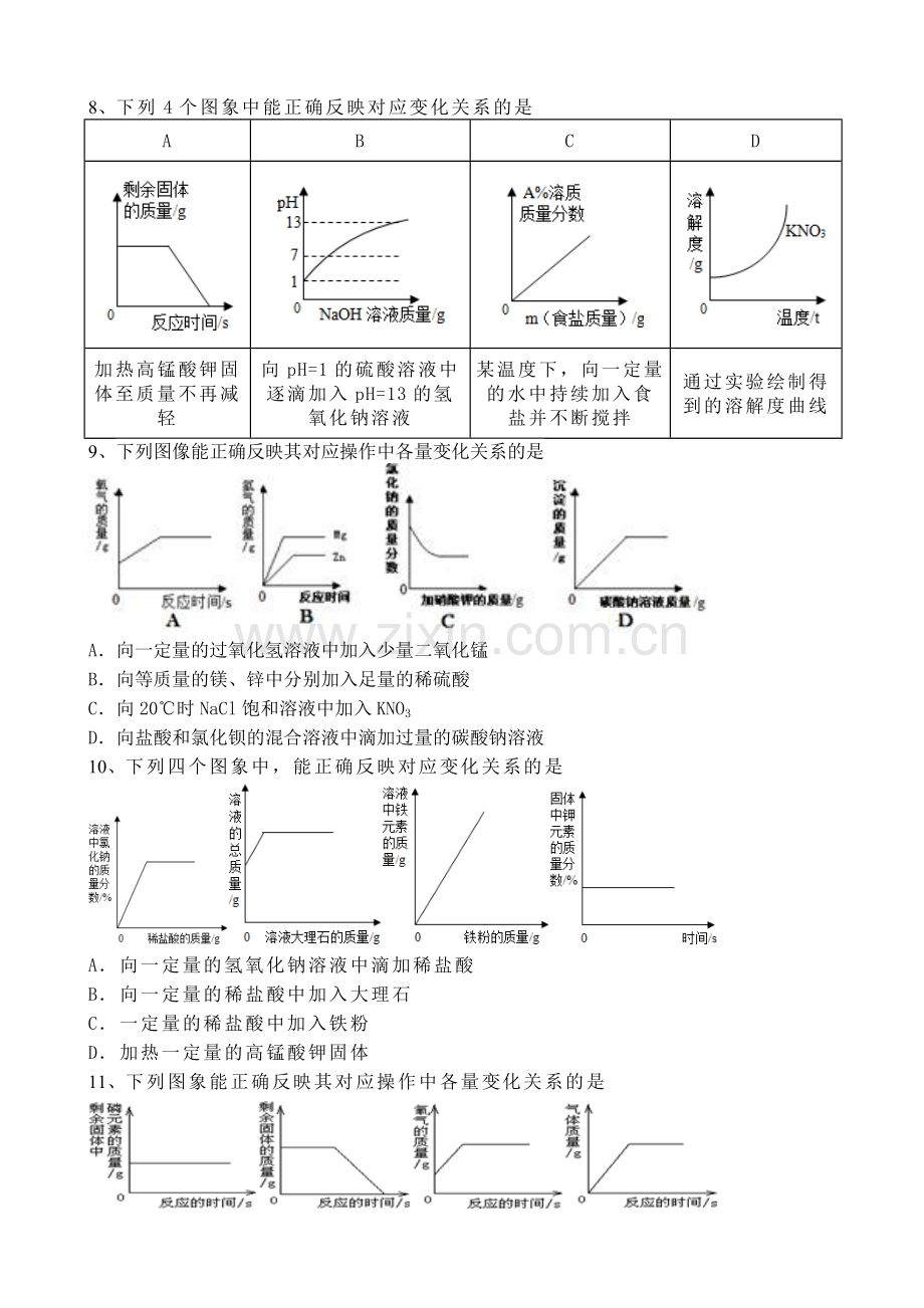 初三化学图象题精选(有详细解答).doc_第3页