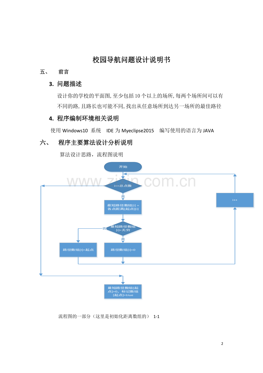 算法设计与分析课程设计校园导航问题设计分析测试报告.doc_第3页