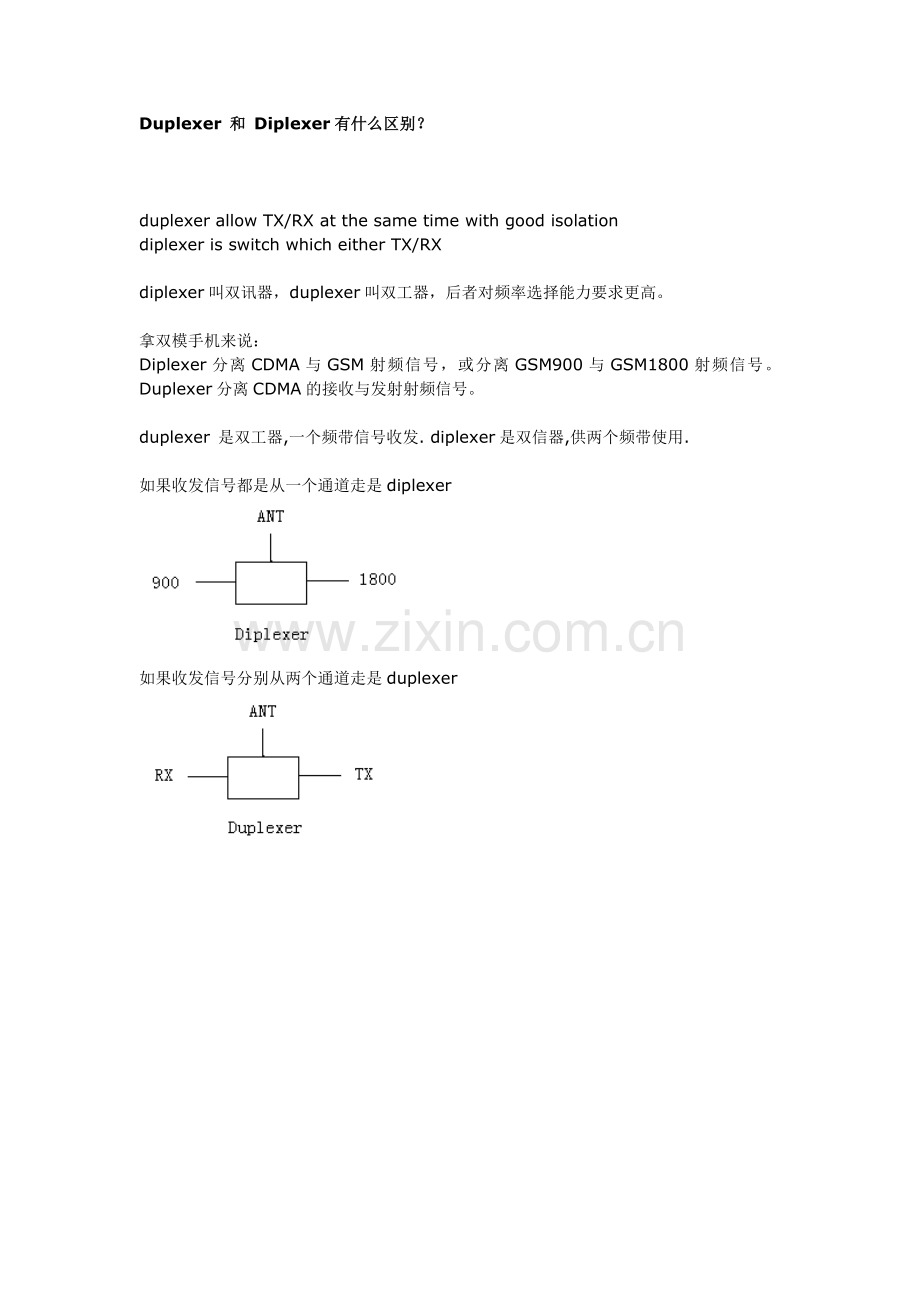 duplexer和diplexer区别.doc_第1页