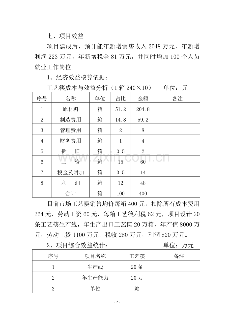 竹木制品有限公司年产20万箱出口工艺筷技术改造项目可行性策划书.doc_第3页