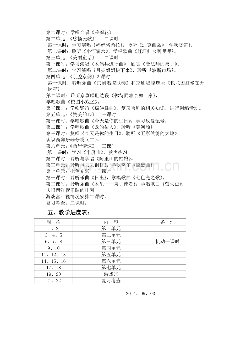 人音版音乐六年级上册教学计划及教案(全册)教辅.doc_第2页