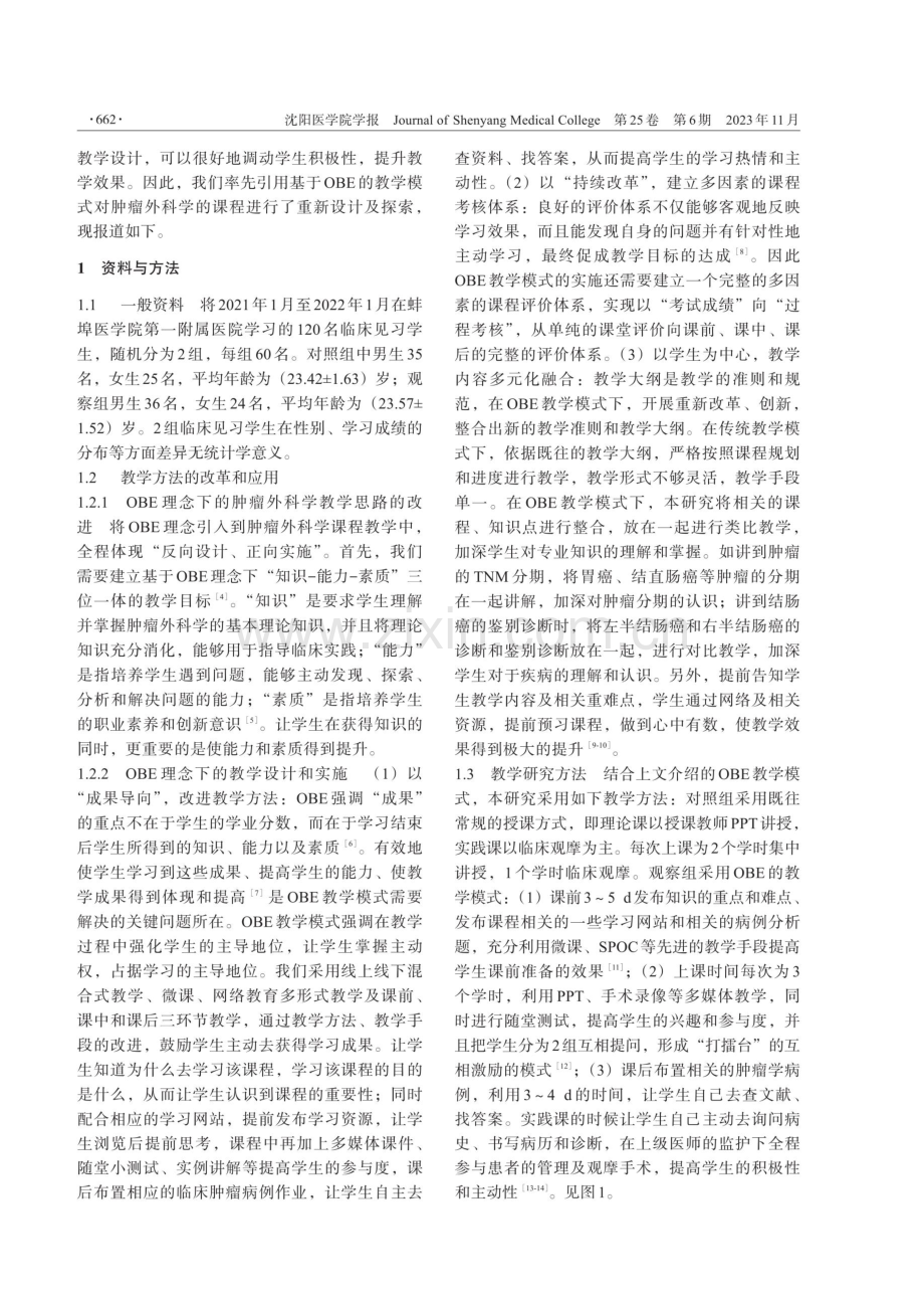 基于成果导向的教学模式在肿瘤外科学教学中的应用.pdf_第2页