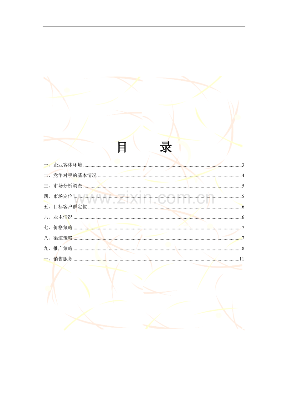 量体裁衣购物网站策划书.doc_第1页