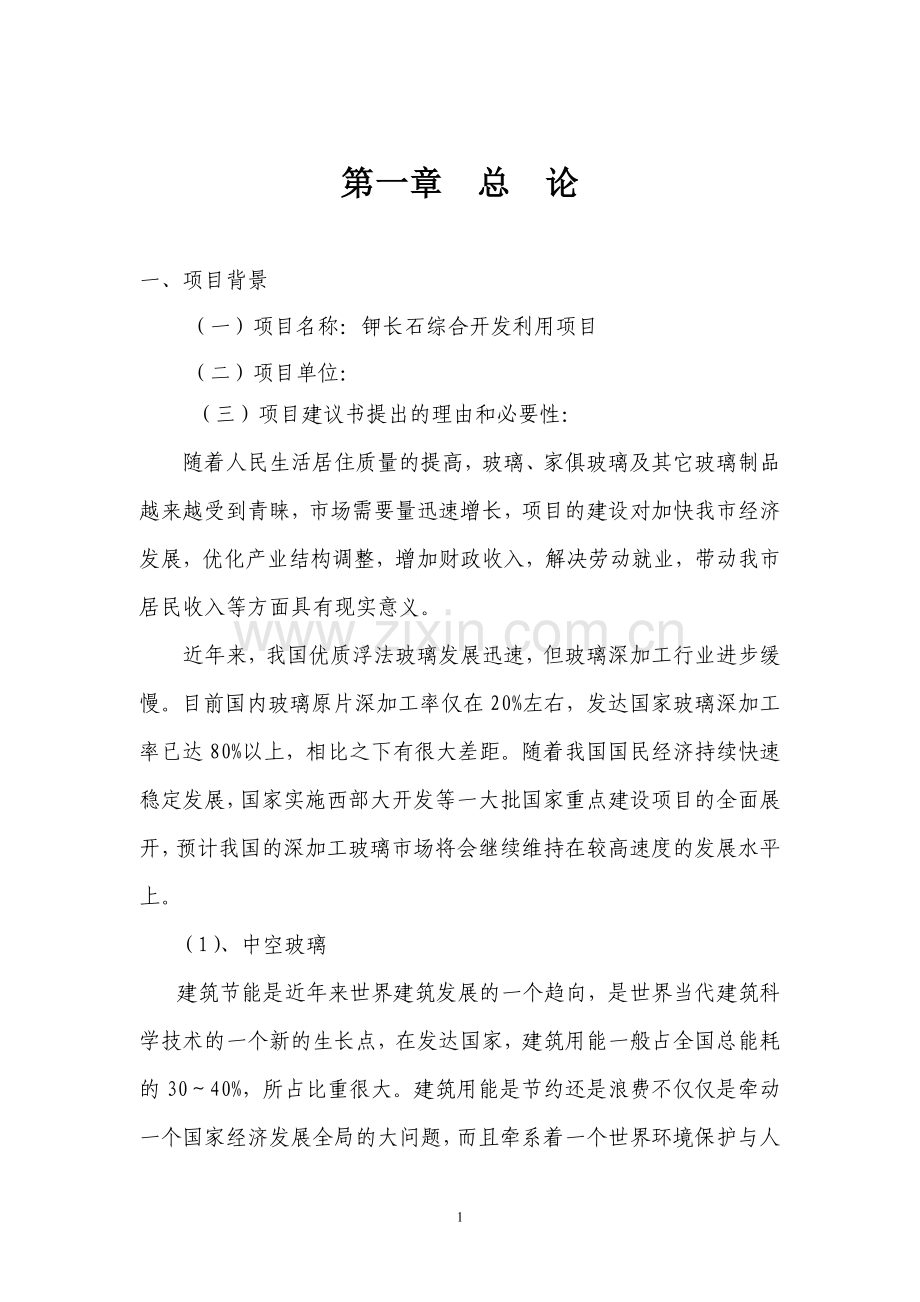 钾长石综合开发利用项目可行性分析报告.doc_第3页