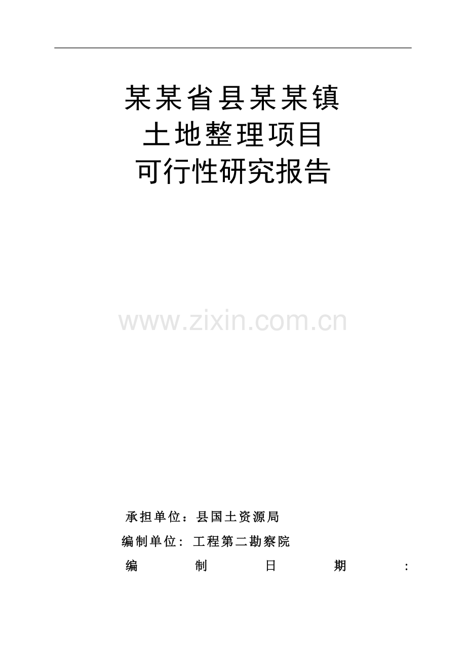 某某省土地整理项目可行性研究报告(106页优秀甲级资质可研报告).doc_第1页