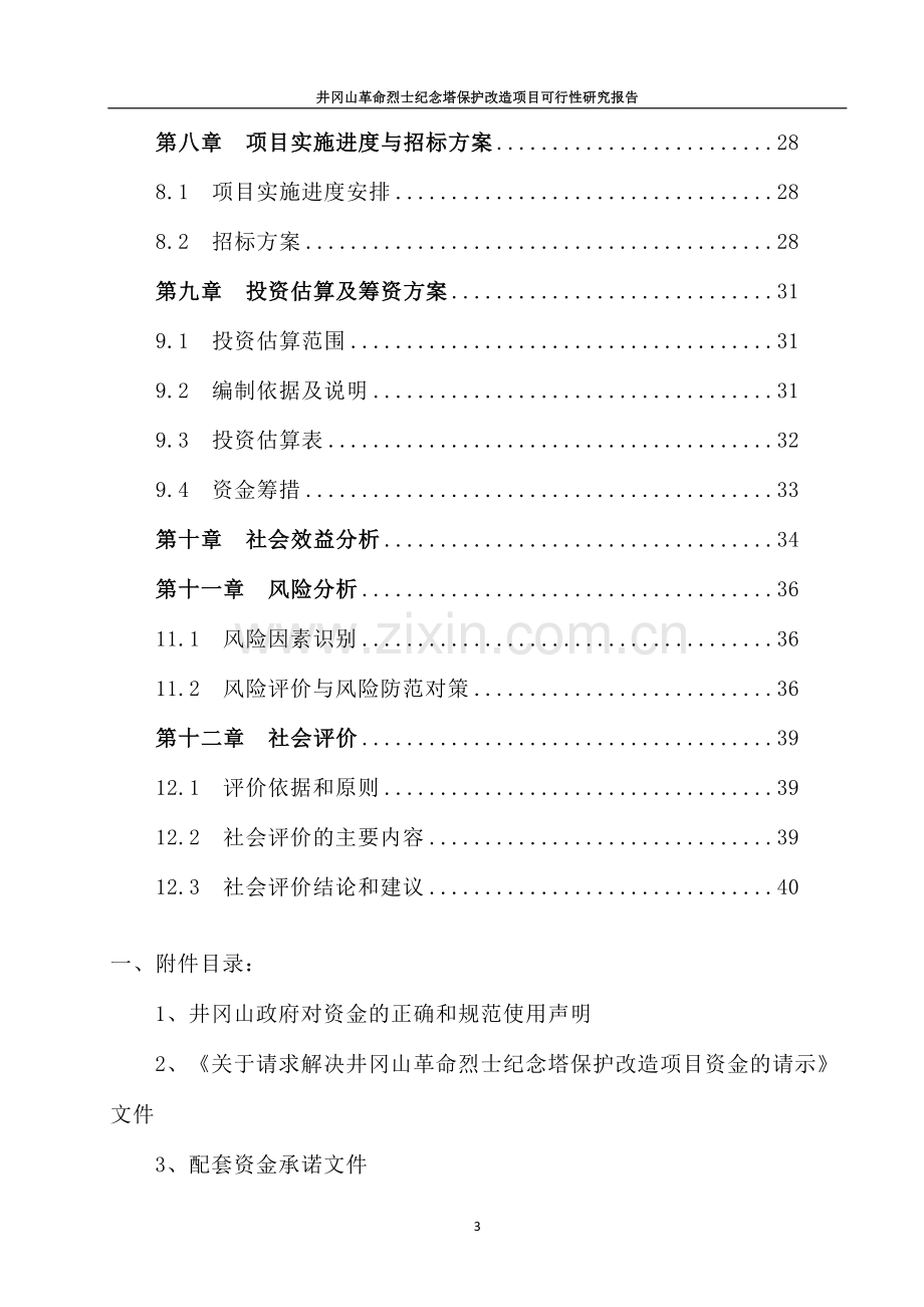 井冈山革命烈士纪念塔保护改造新建项目可行性论证报告.doc_第3页