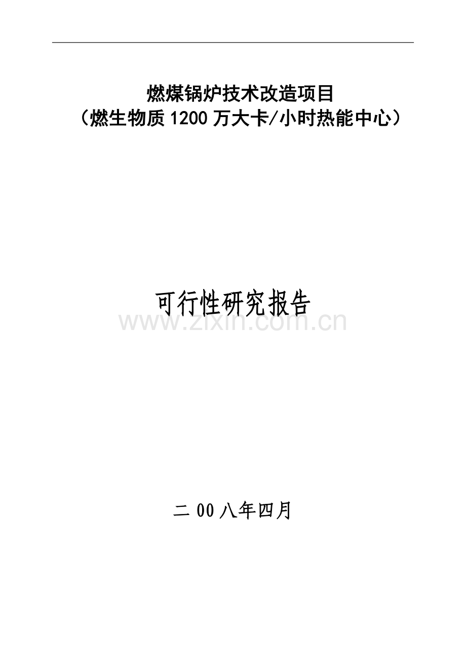 燃煤锅炉技术改造项目可行性论证报告.doc_第1页