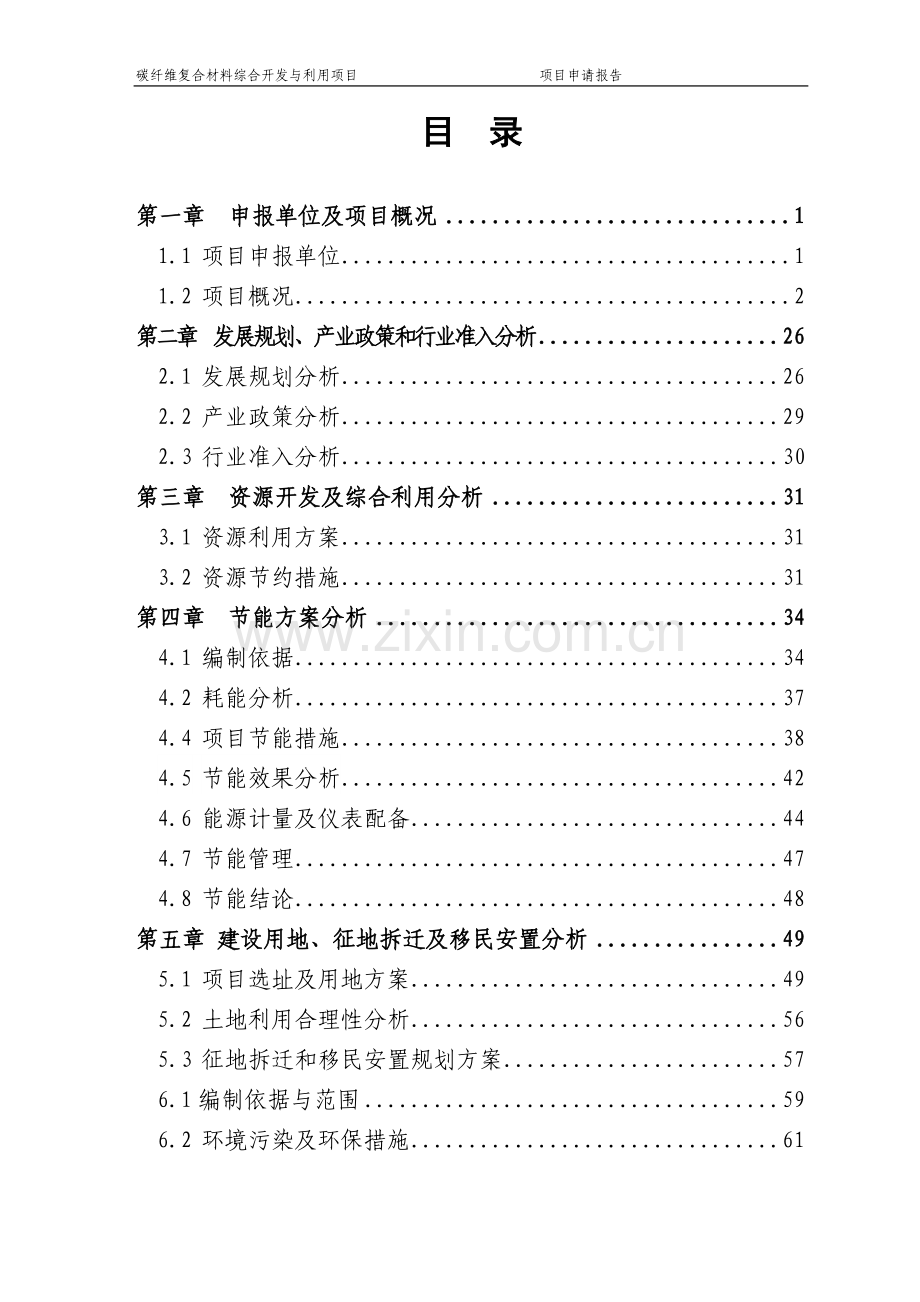 碳纤维复合材料综合开发与利用项目投资可行性研究报告.doc_第2页