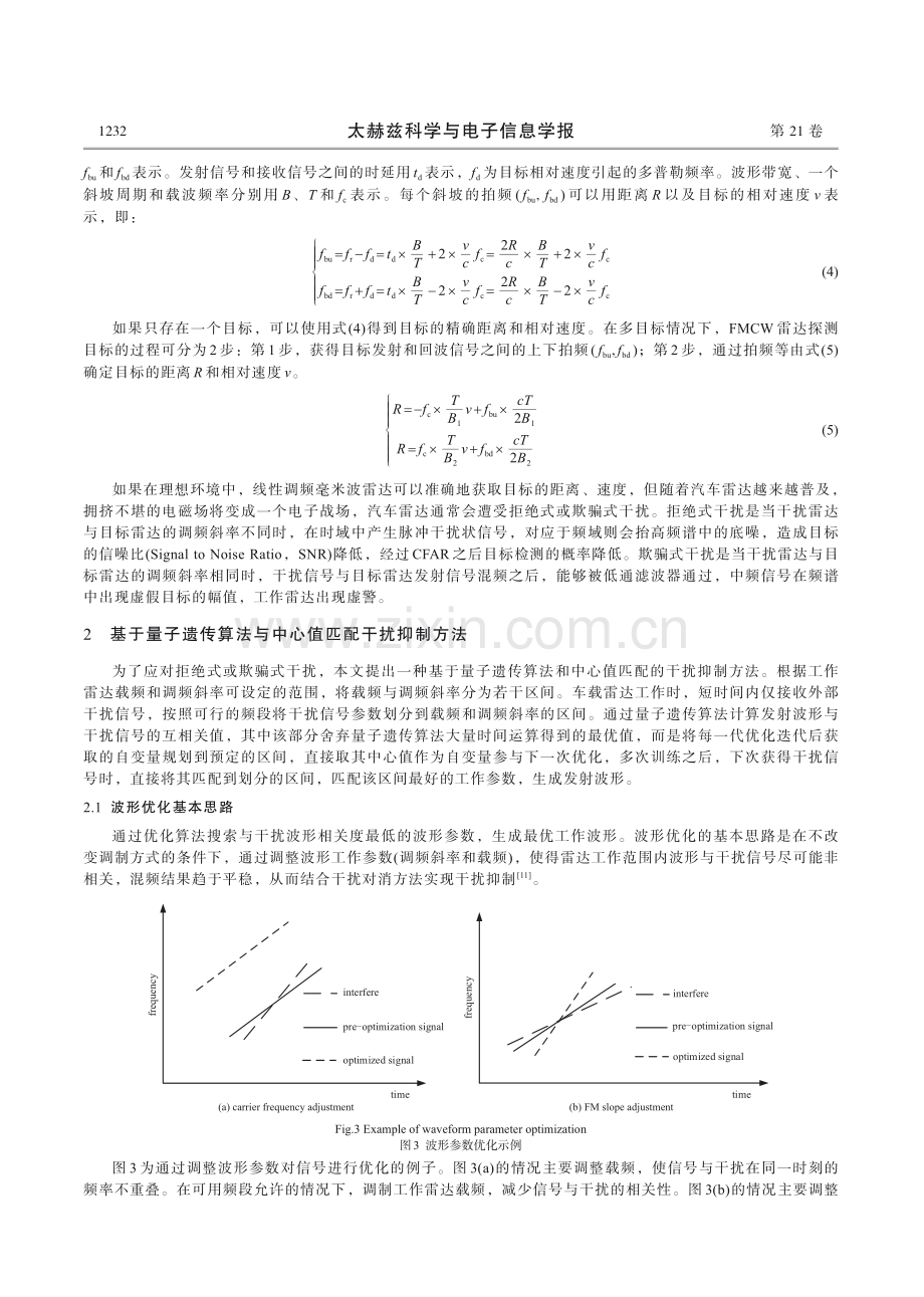 基于参数匹配的调频连续波干扰抑制方法.pdf_第3页