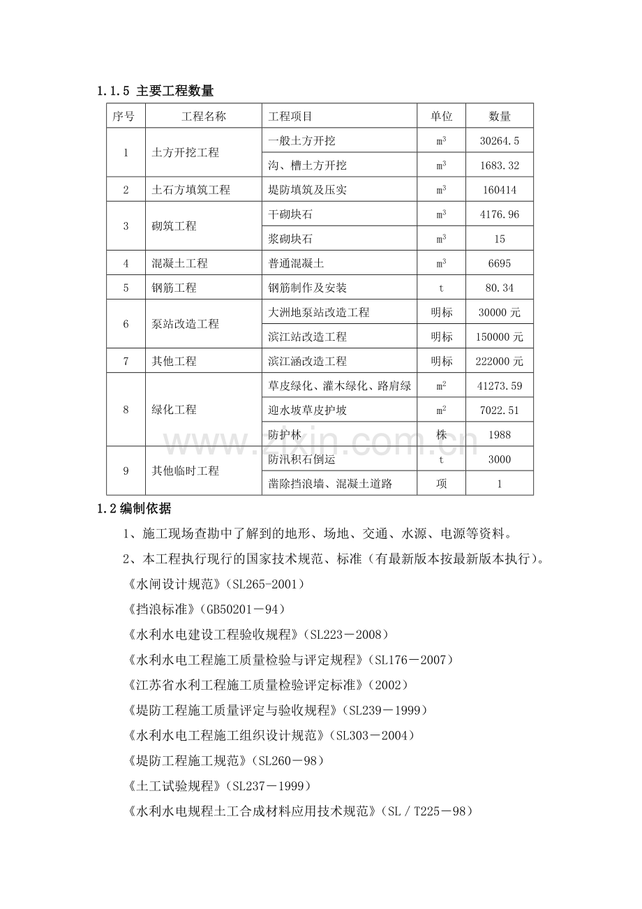 靖安街道长江干堤2011年应急加固加固工程施工组织设计.doc_第2页