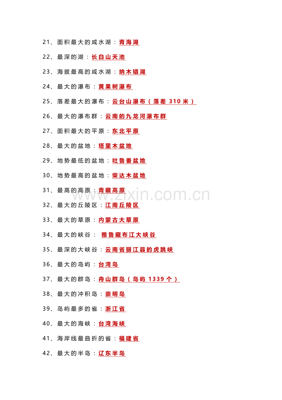 八年级上册地理《中国之最》常考知识点100个.docx_第2页