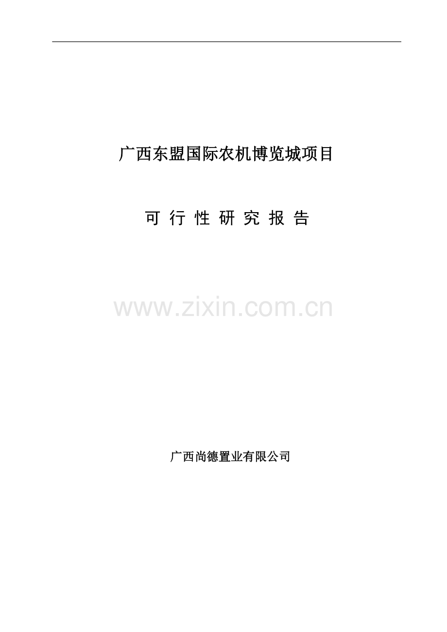 广西东盟国际农机博览城项目可行性策划书.doc_第1页