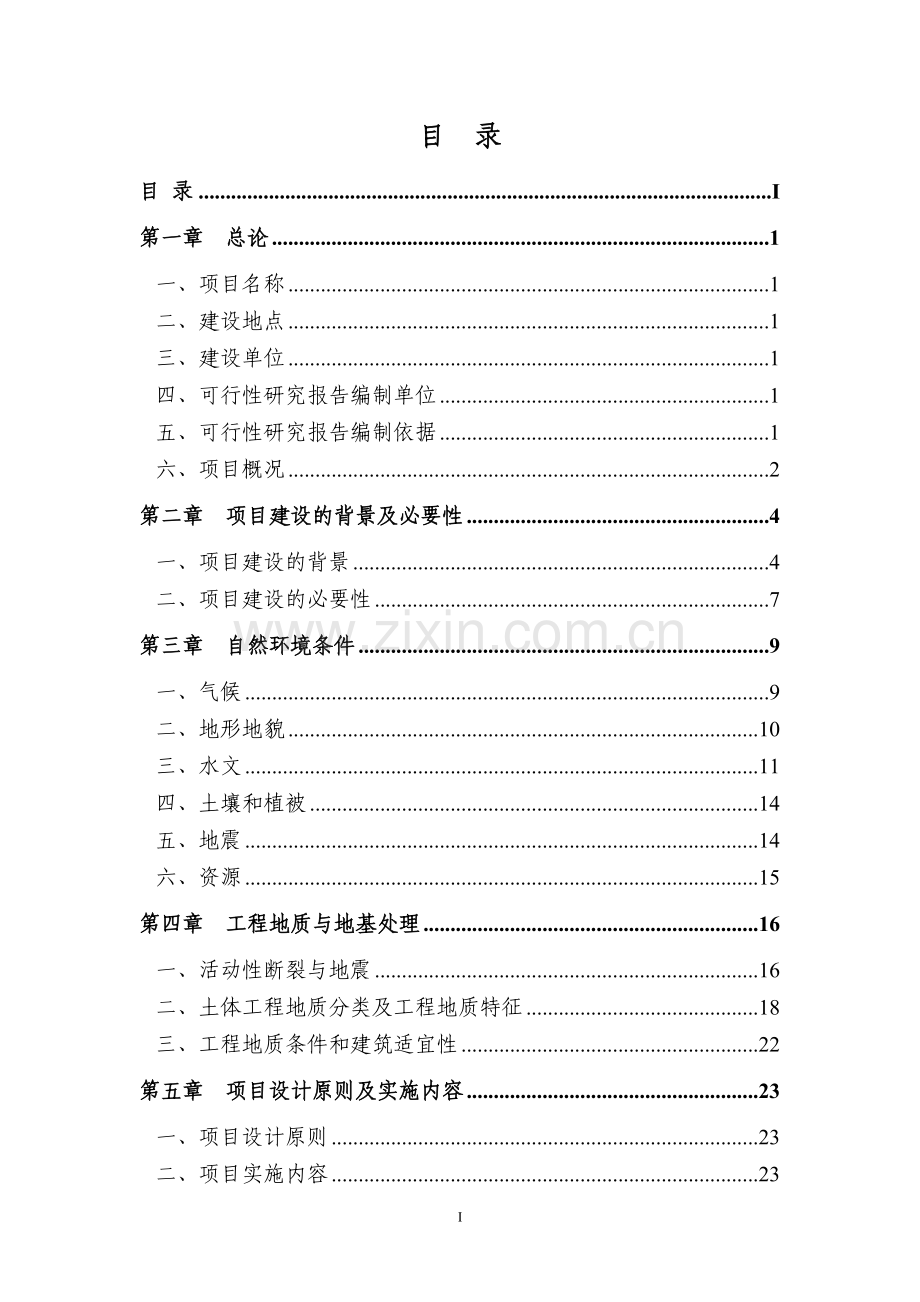 西城雨污分排工程项目可行性论证报告.doc_第1页