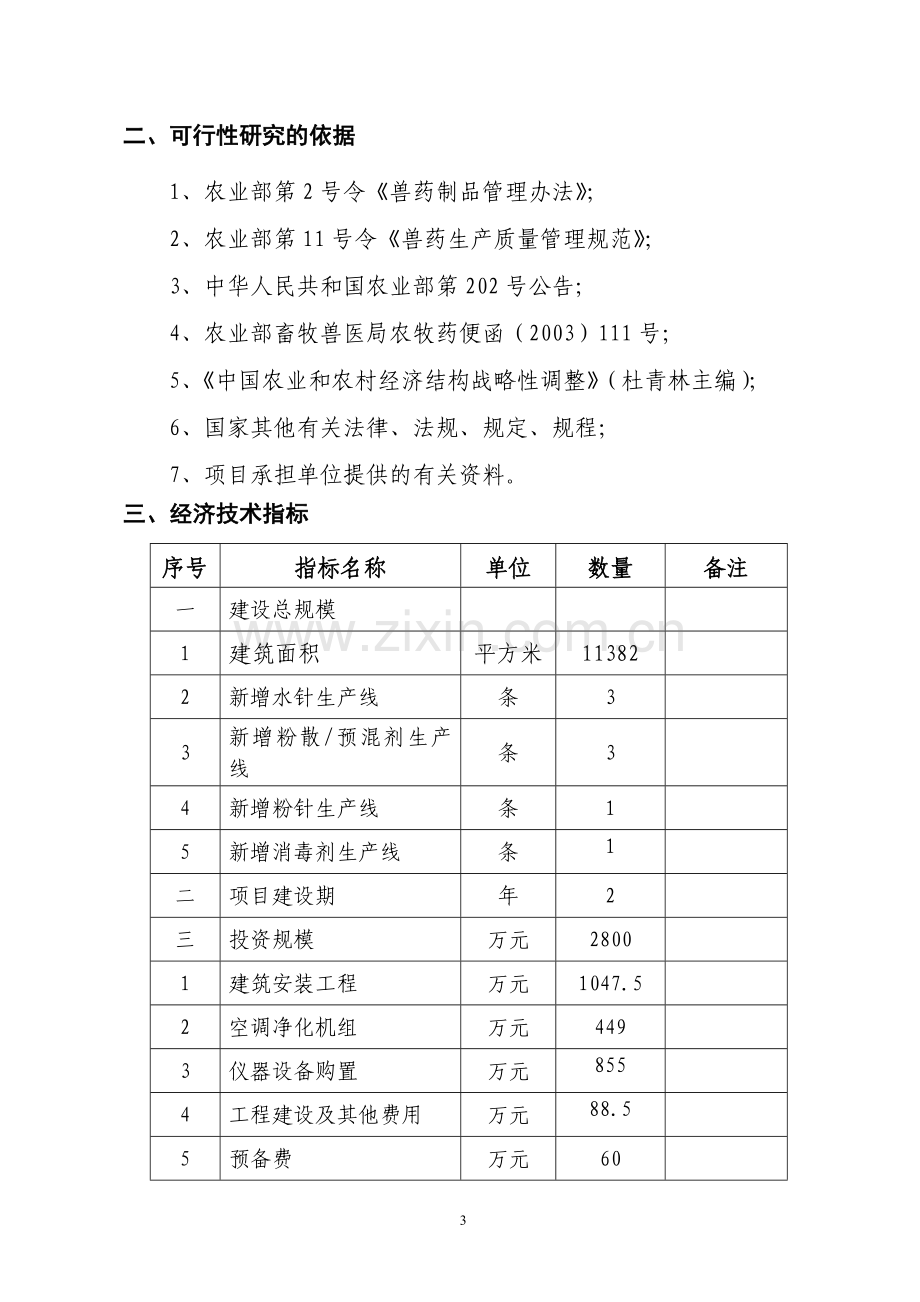 年产5000吨动物医药生产线项目建设建设可行性研报告88.doc_第3页