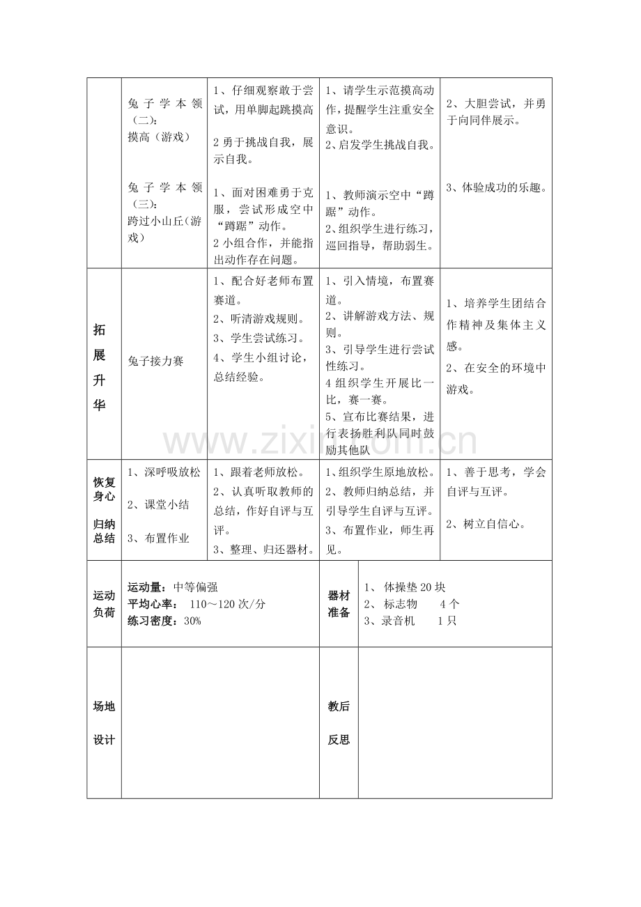 水平二(三年级)蹲踞式跳远教学设计.doc_第3页