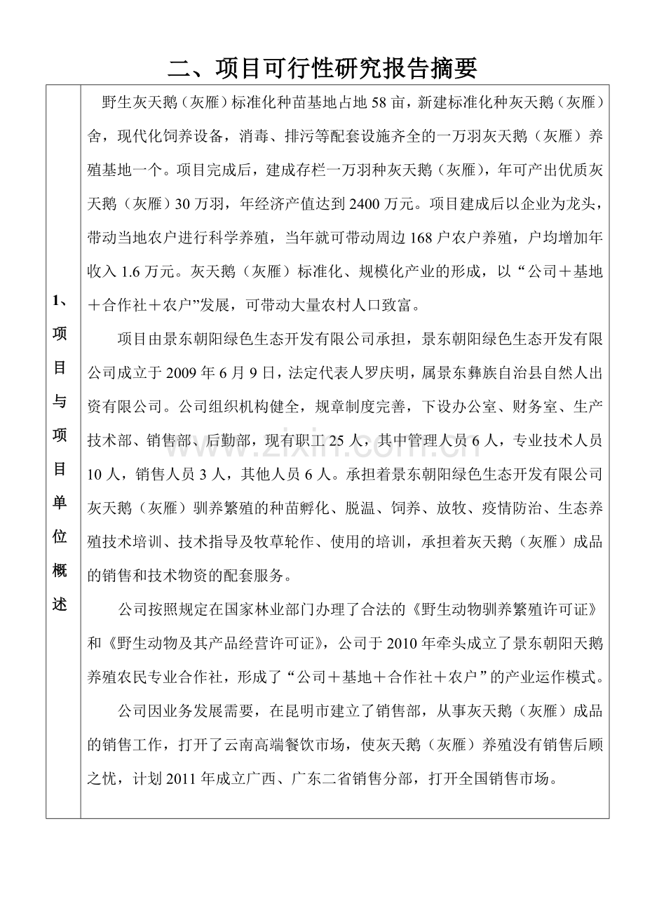 灰天鹅养殖项目建设投资可行性分析论证报告.doc_第1页