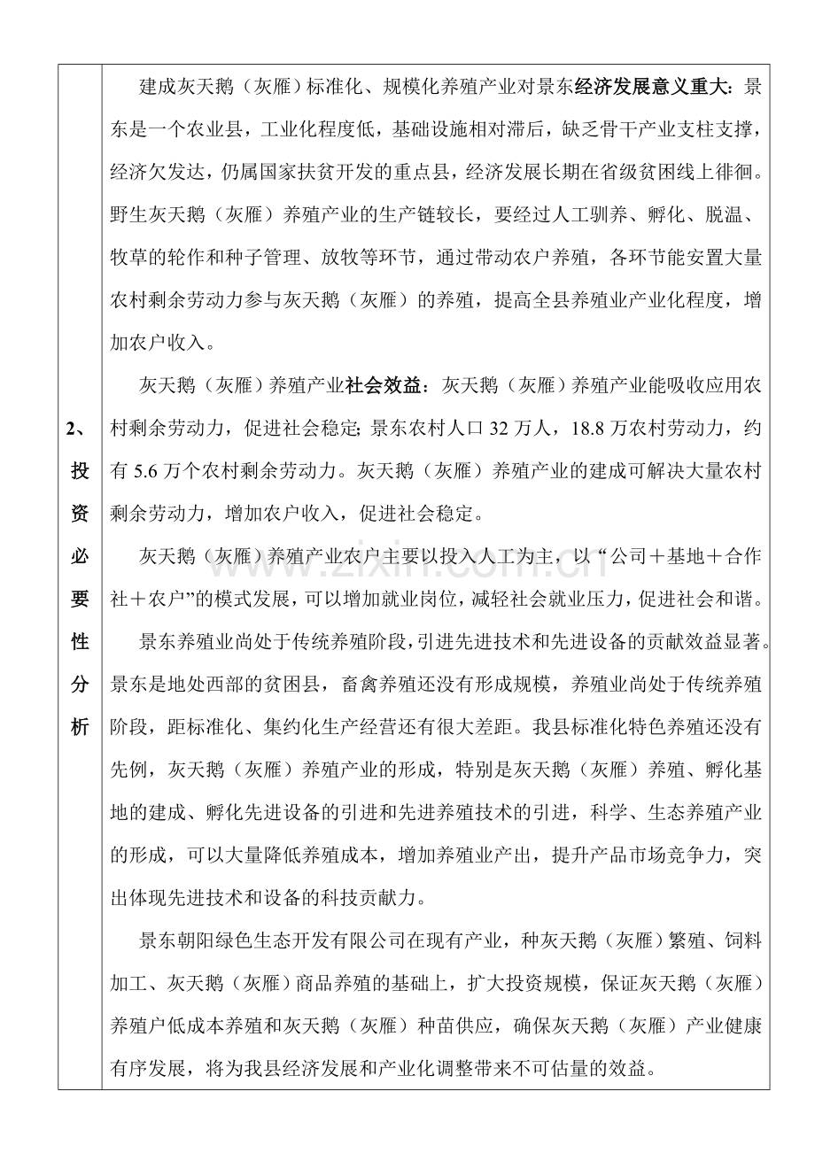 灰天鹅养殖项目建设投资可行性分析论证报告.doc_第2页