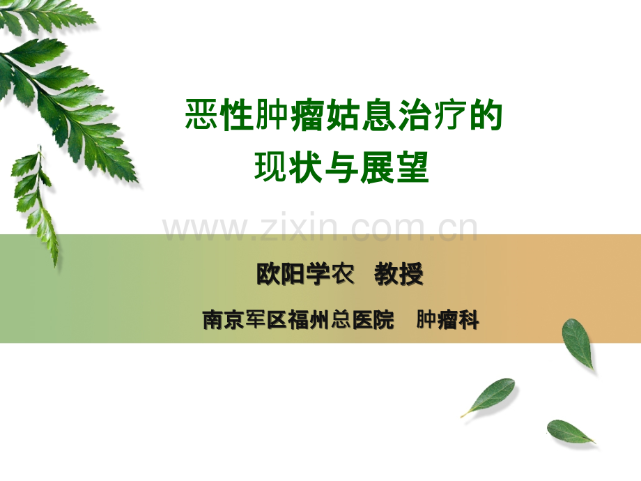 恶性肿瘤的姑息治疗课件.ppt_第1页