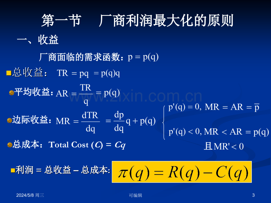 第六章利润最大化与完全竞争市场.ppt_第3页