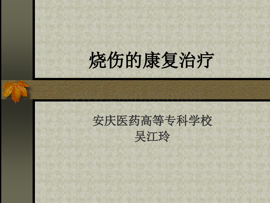 烧伤的康复治疗.ppt_第1页