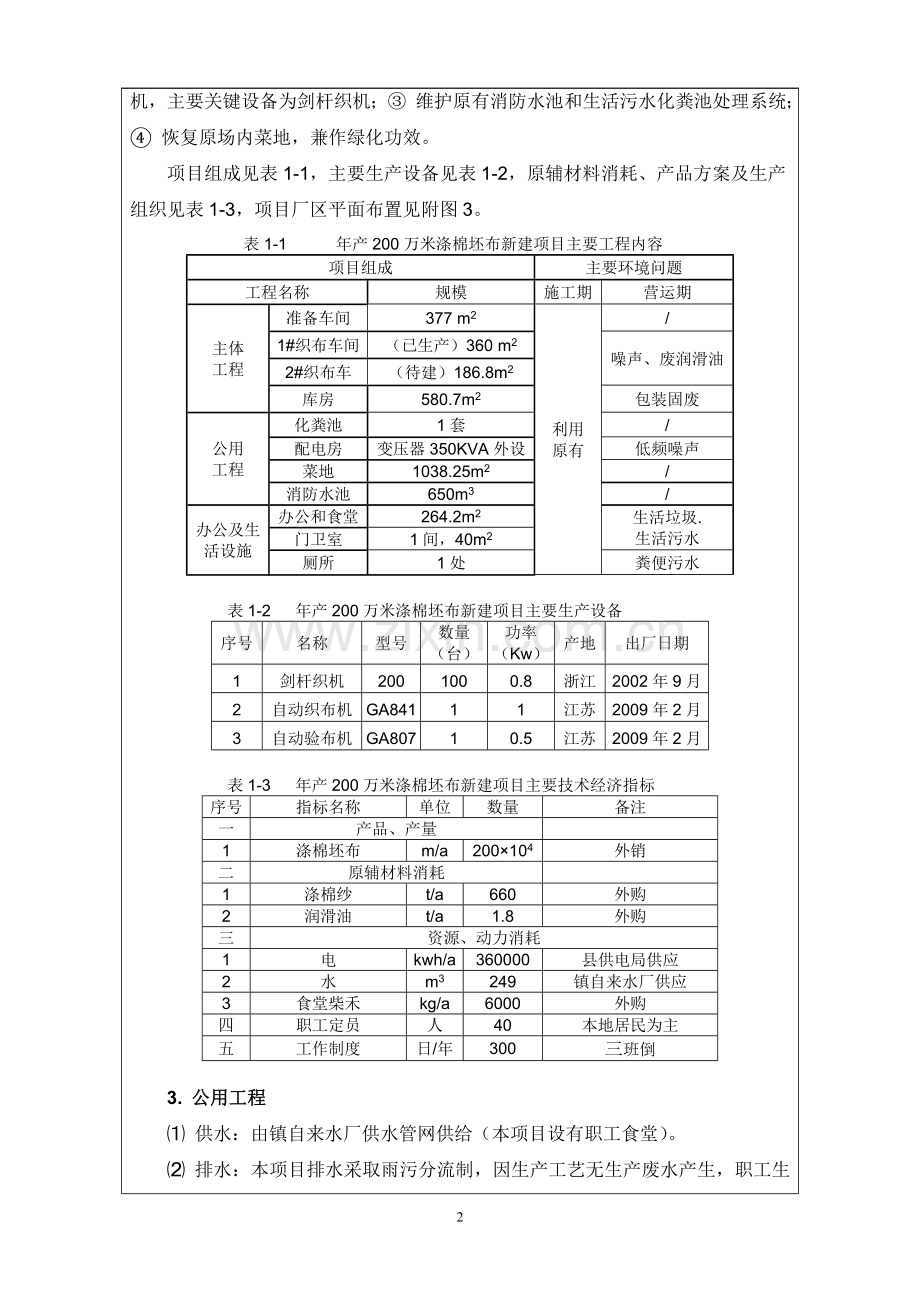 环评爱好者论坛-年产200万米涤棉坯布新建项目报告表.doc_第2页