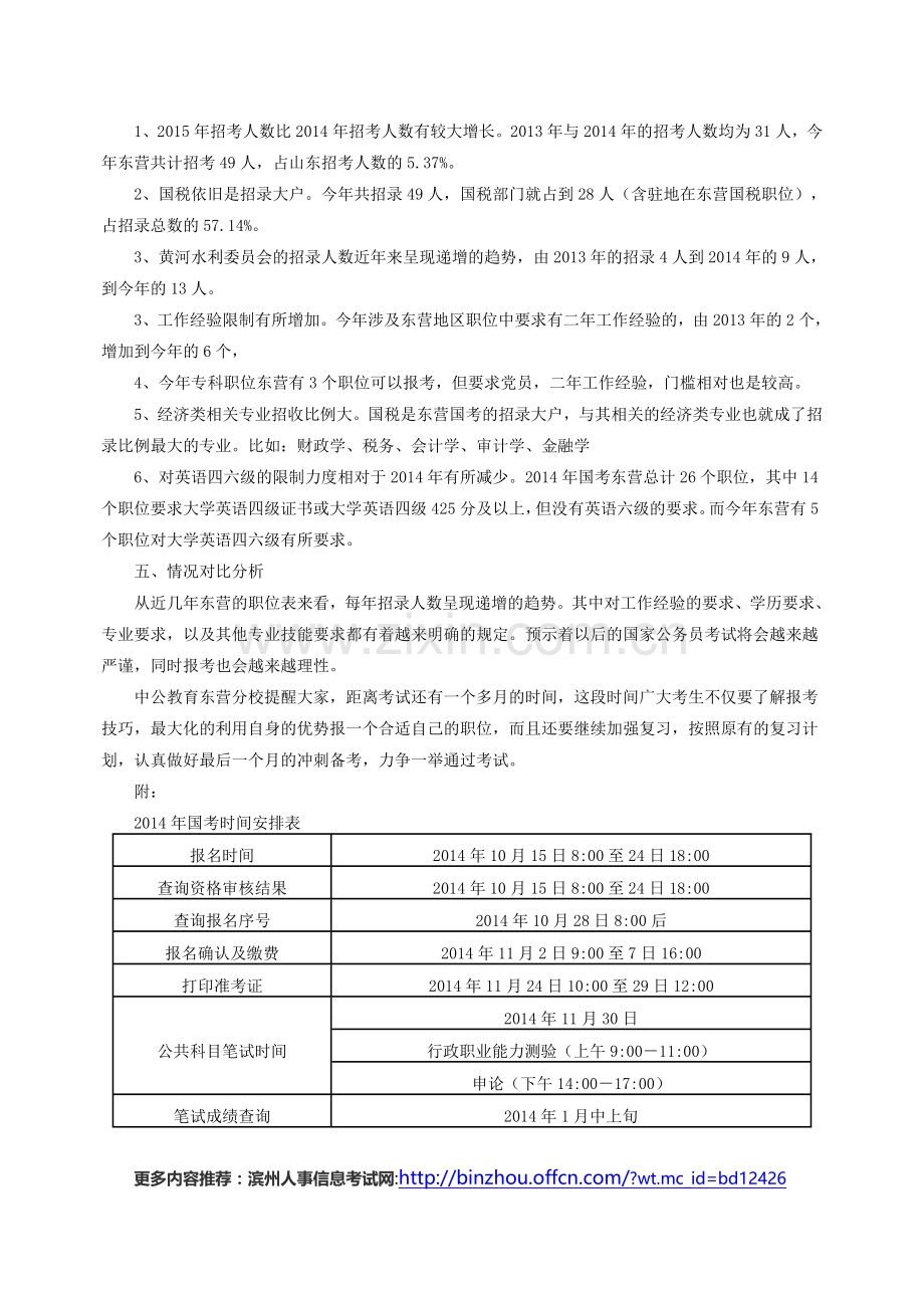 2015国家公务员考试东营地区职位分析.doc_第2页