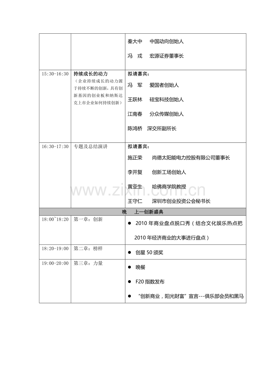 2010年第三届创业家年会流程.doc_第3页